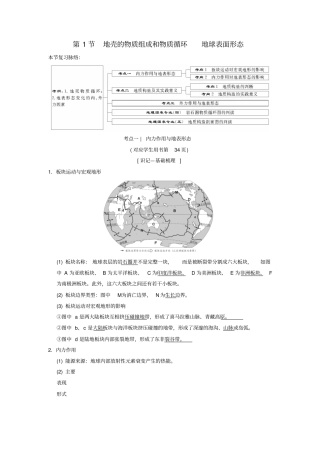 高考地理复习自然环境中的物质运动和能量交换第1节地壳的物质组成和物质循环地球表面形态学案