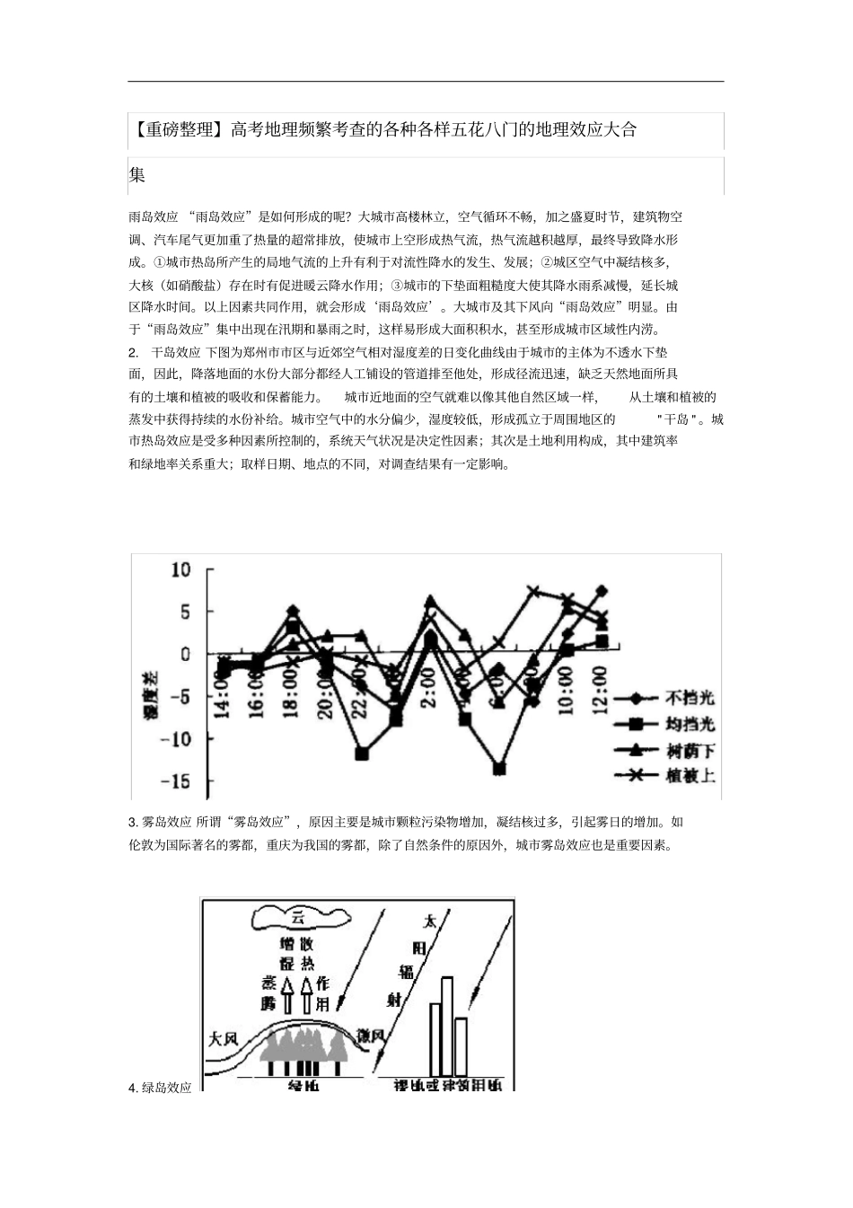 高考地理频繁考查的各种各样五花八门的地理效应大合集_第1页