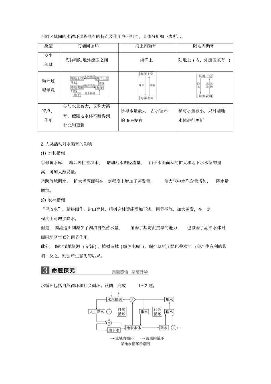 高考地理总复习自然环境中的物质运动和能量交换第14讲水循环和洋流_第2页