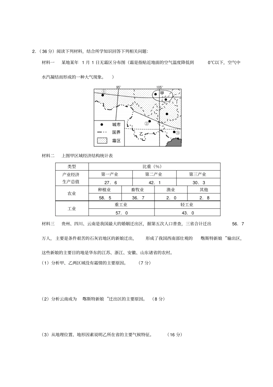 高考地理综合题答题思路概念特征类_第3页