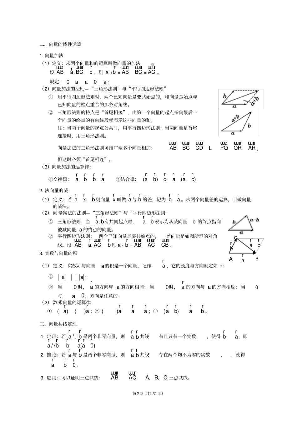 高考平面向量专题突破_第2页