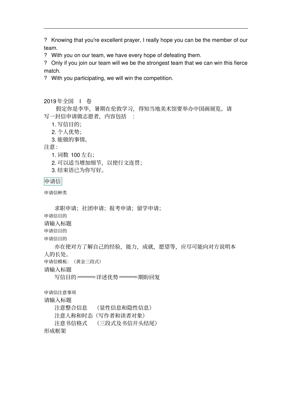 高考英语书面表达佳句及高分范文_第2页