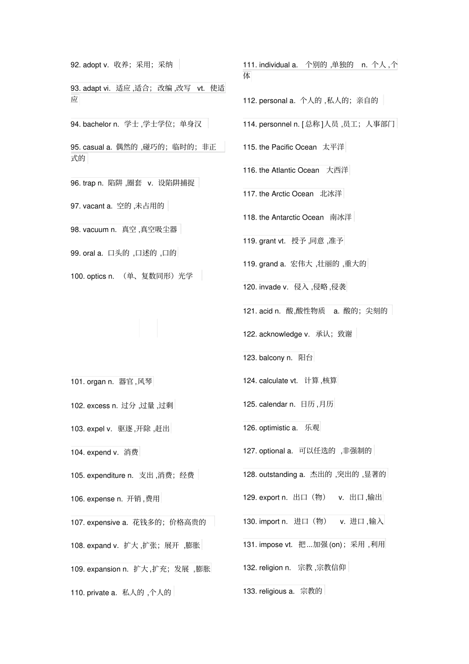 高考英语阅读高频难词690个资料_第3页