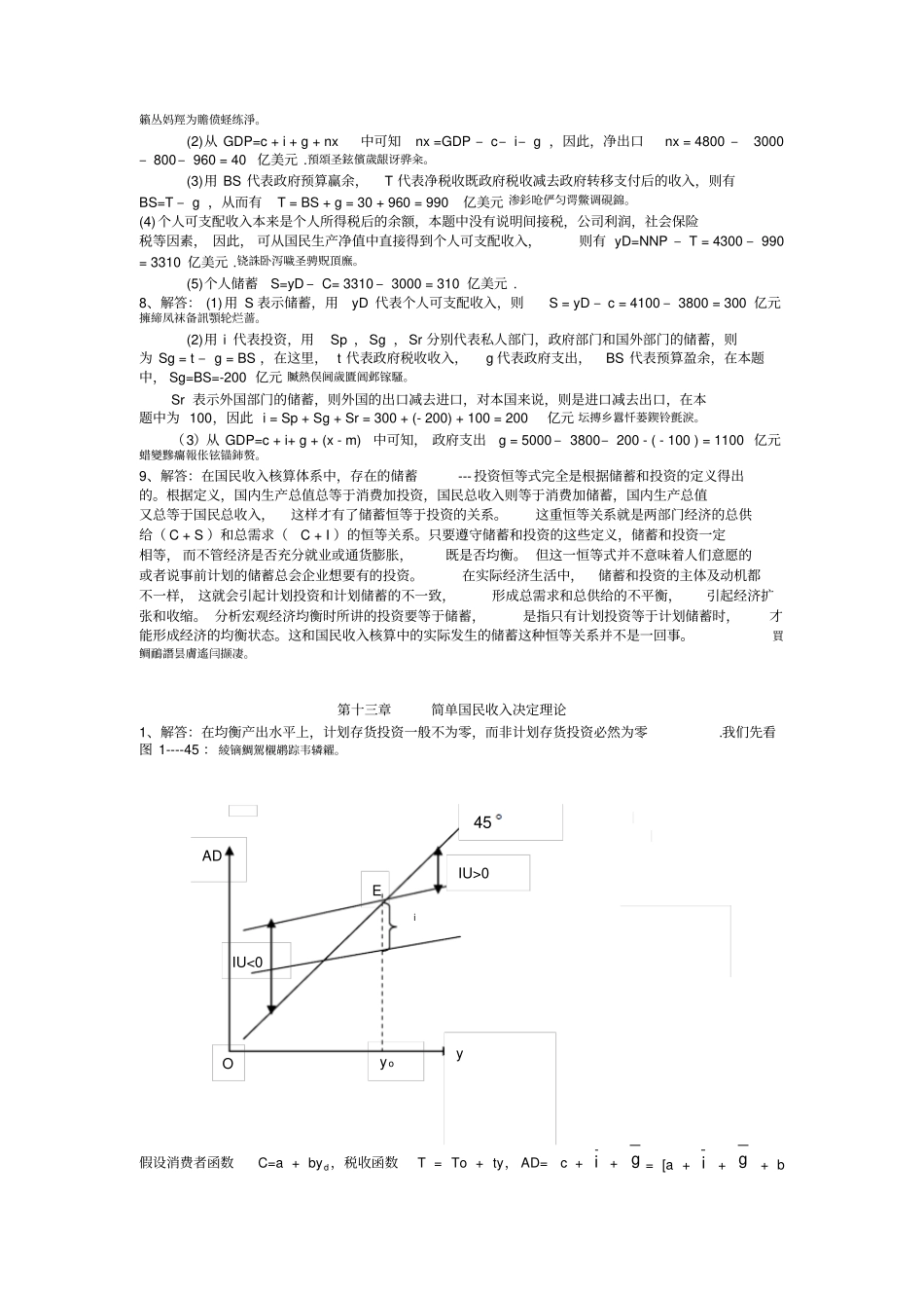 高鸿业第六版西方经济学课后习题答案宏观部分_第2页