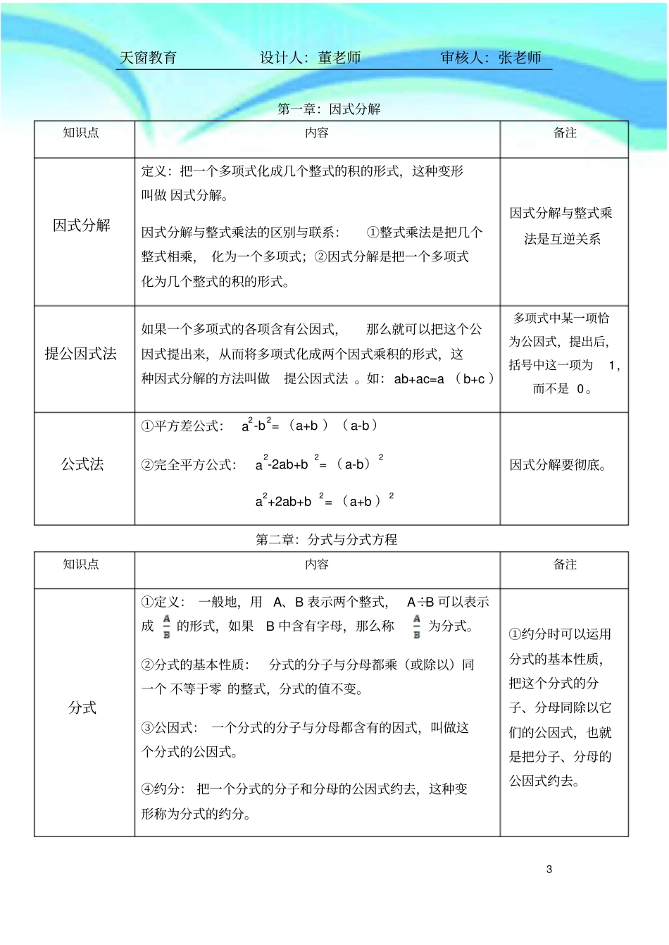 鲁教八年级数学上册全书知识点概述_第3页