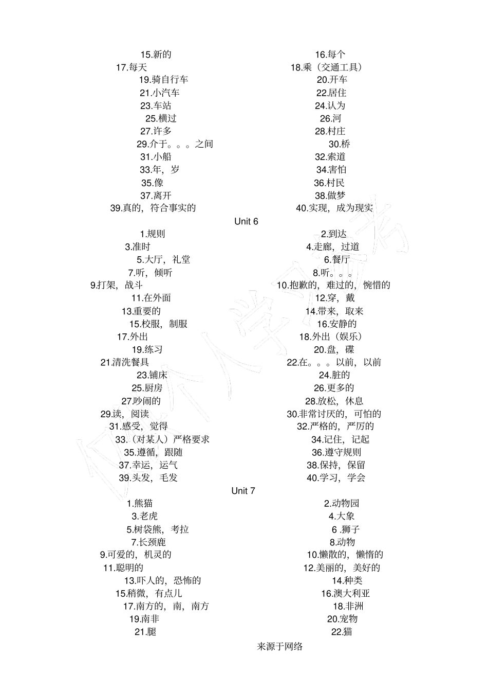 鲁教版新六年级下册英语单词_第3页