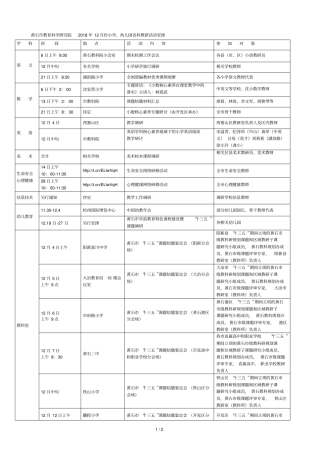 黄石教育科学研究院2018年12月份小学、幼儿园各科教研