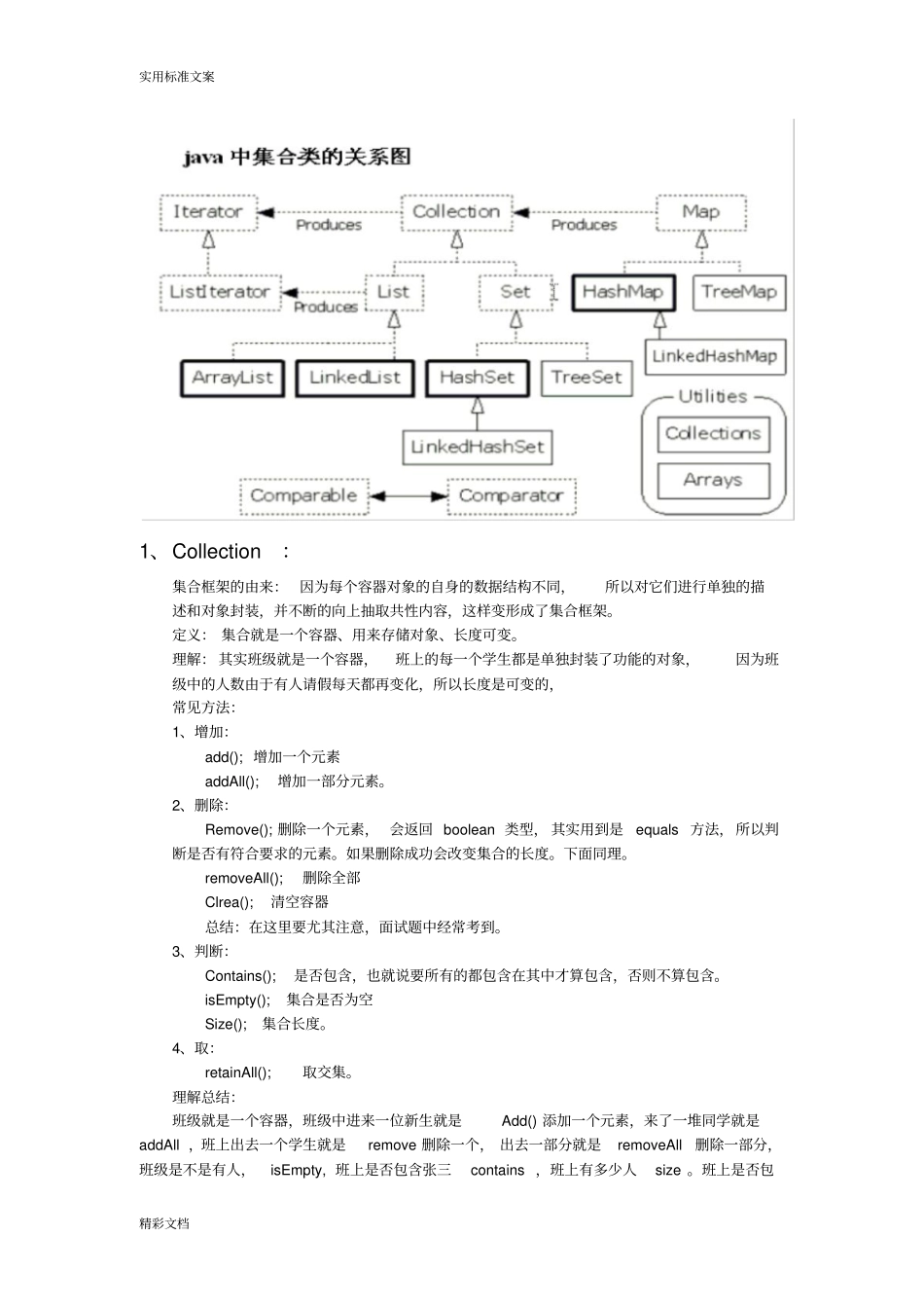 黑马程序员java培训就业班笔记集合体系地的总结_第1页
