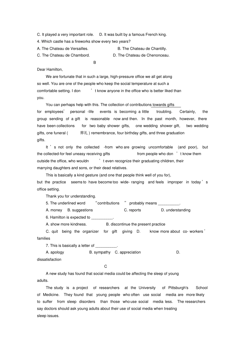 黑龙江宾一中2018_2019学年高一英语上学期第三次月考试题_第2页