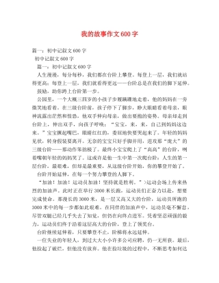 我的故事作文600字 