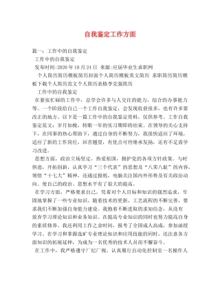 自我鉴定工作方面 (2) 