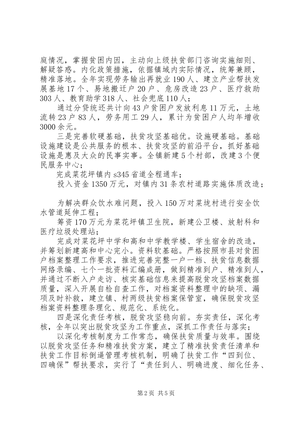 乡镇XX年度扶贫工作总结_第2页