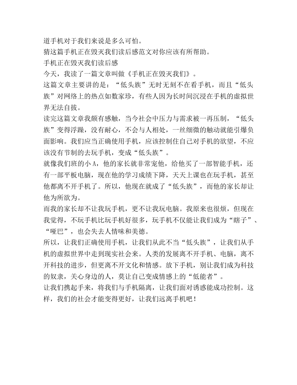 手机正在毁灭我们读后感（共2篇） _第2页