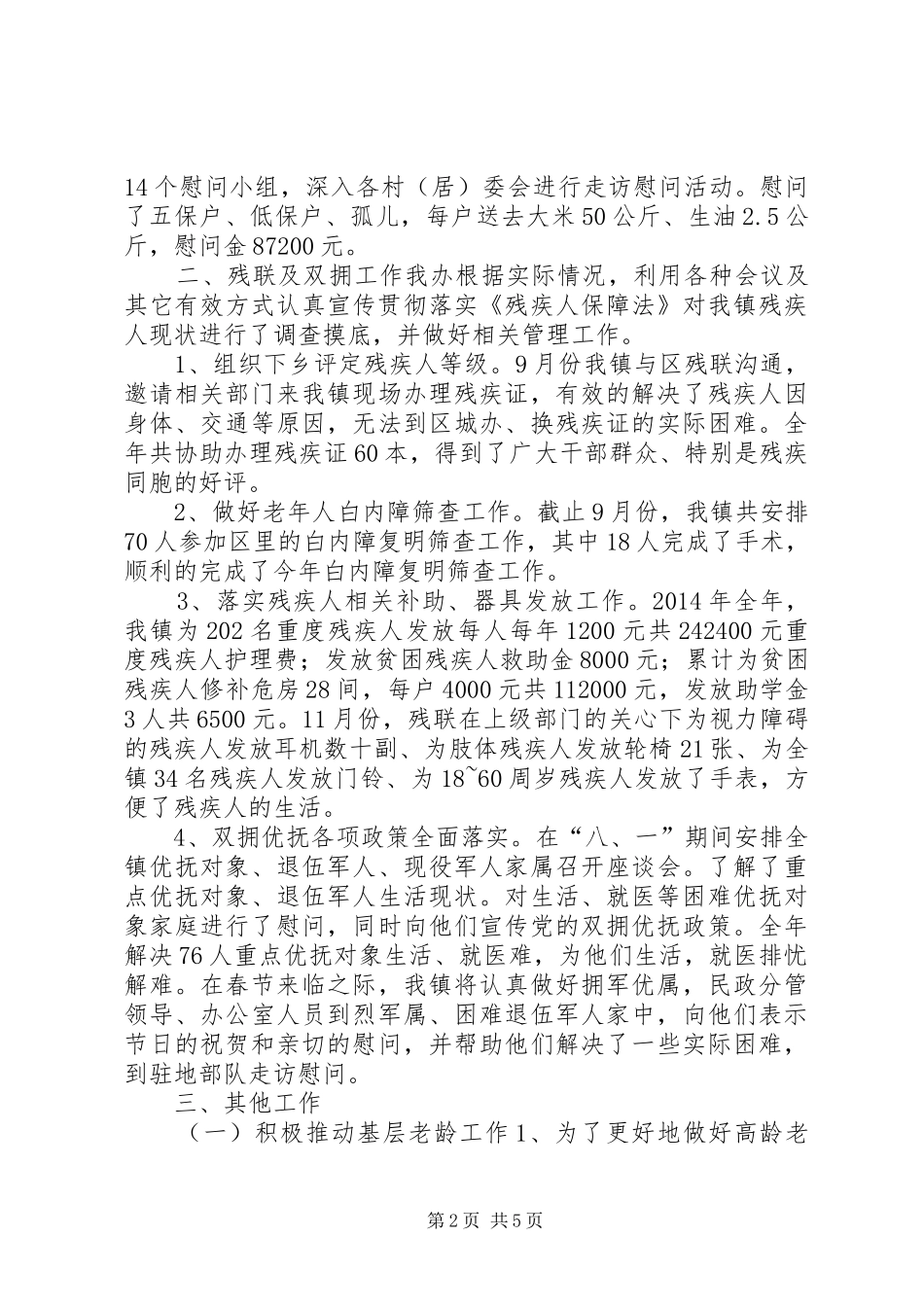 XX年乡镇社会事务办公室工作总结_第2页