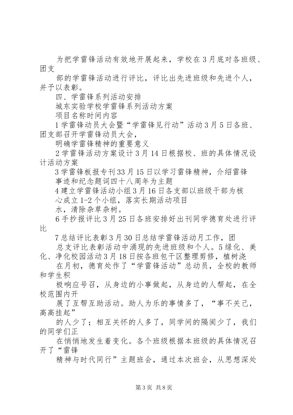 XX年社区学雷锋活动总结_第3页