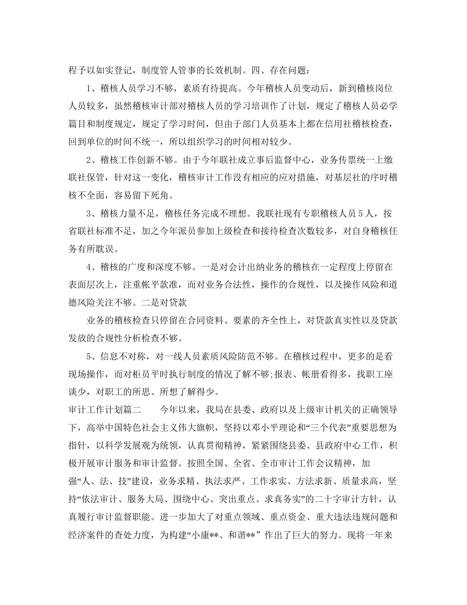 审计计划与工作总结_第2页