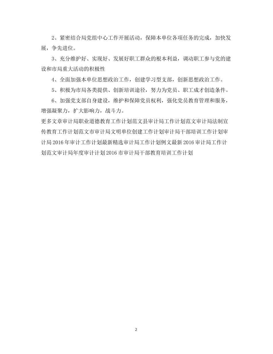 市审计局年度工作计划范文_第2页