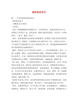 就职表态发言2 