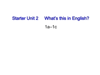 七年级上startunit2第二单元