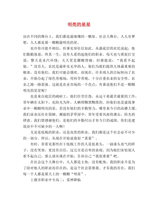 明亮的星星 