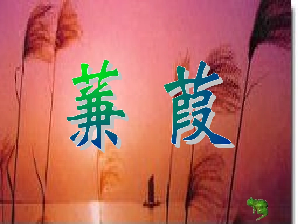 《蒹葭》的PPT (2)_第1页