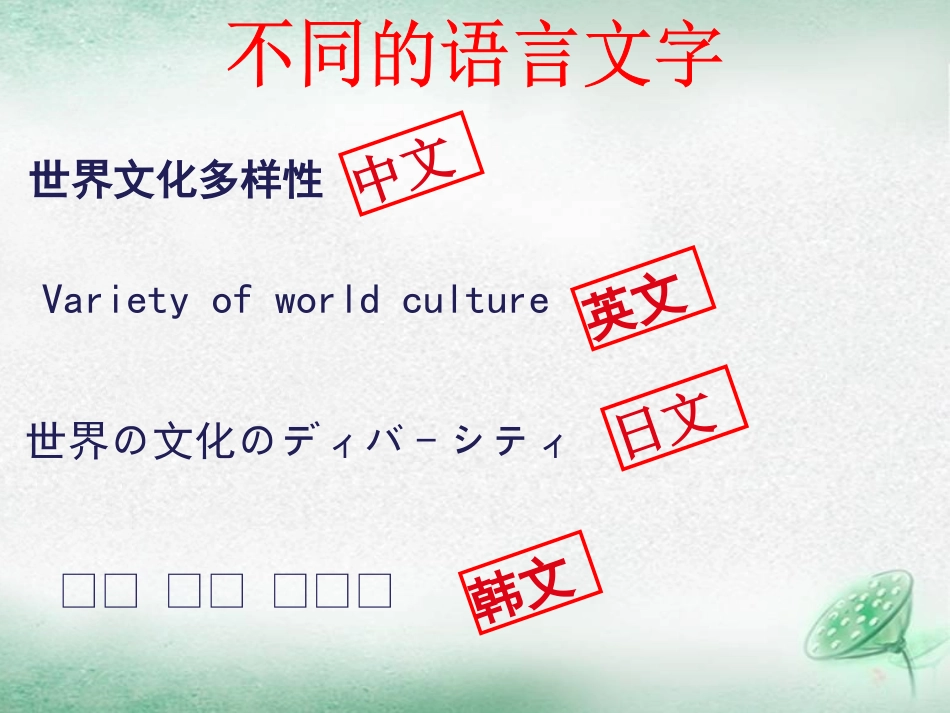 《世界文化的多样性》课件_第2页