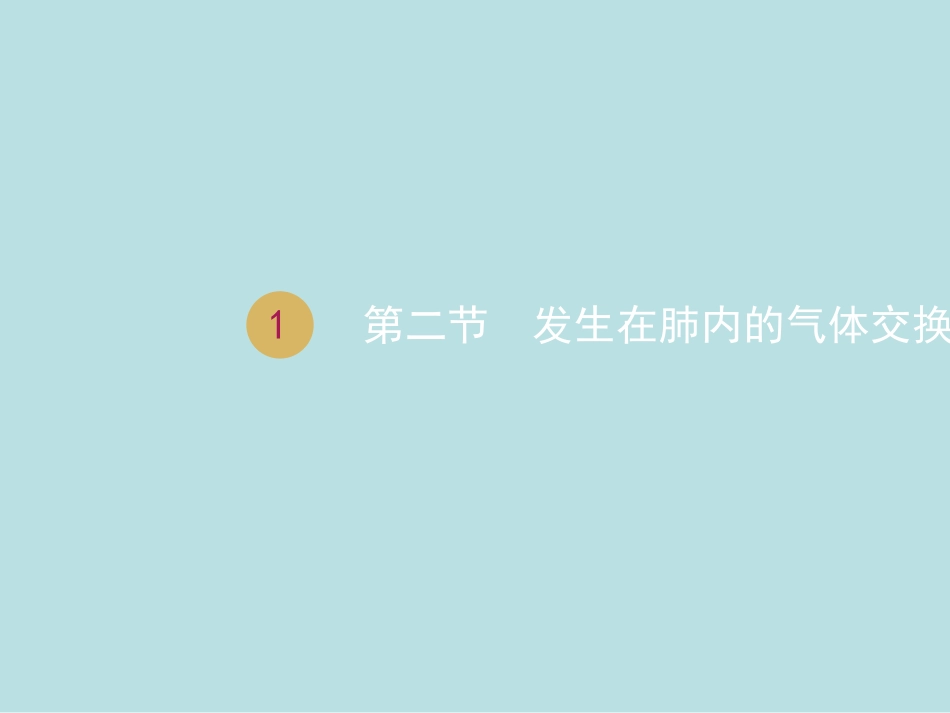 《发生在肺内的气体交换》_第1页