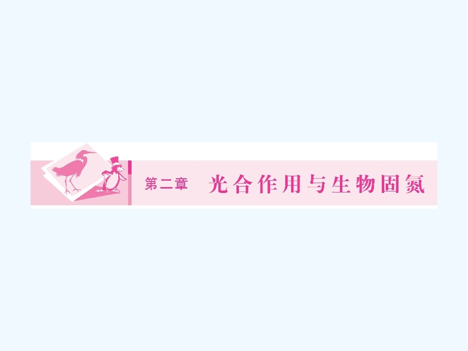 《金版新学案》2011高三生物一轮 课时1 光合作用　生物固氮课件 选修2_第1页