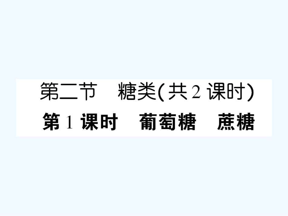 【成才之路】高中化学 课后强化作业二十 第四章第二节第1课时葡萄糖  蔗糖课件 新人教版选修5_第1页
