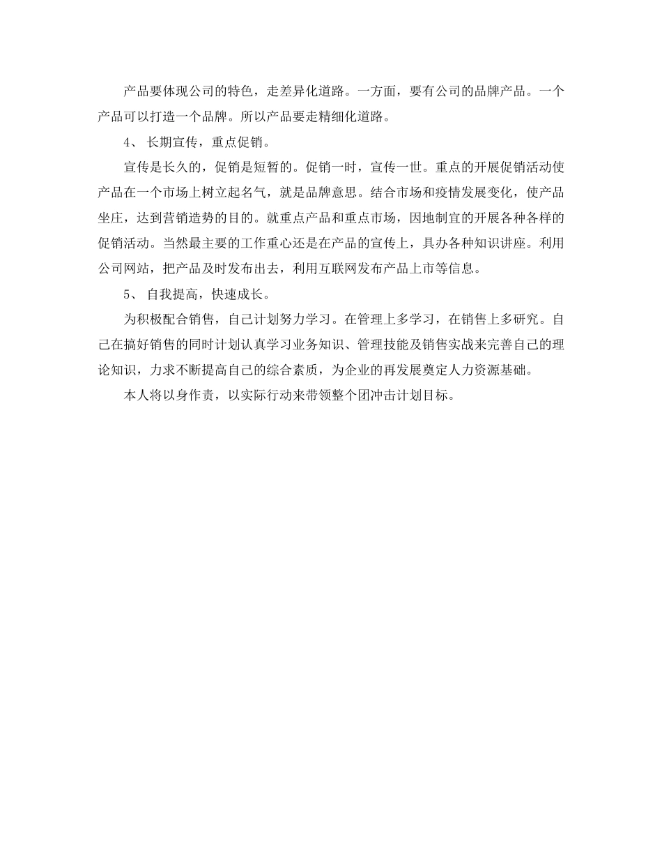 销售经理工作计划开头语_第2页
