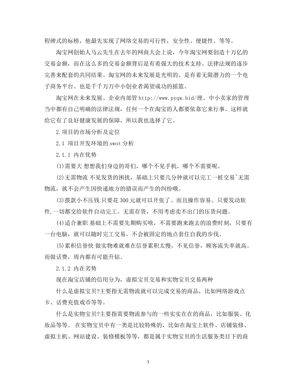 有关互联网的创业计划书_第3页