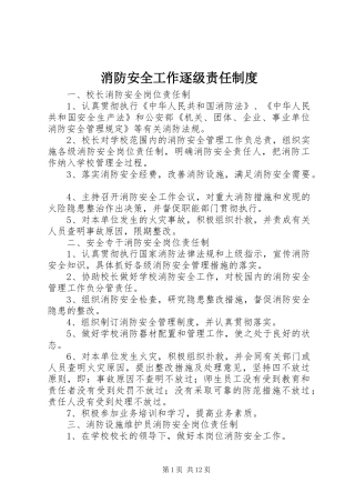 消防安全工作逐级责任制度