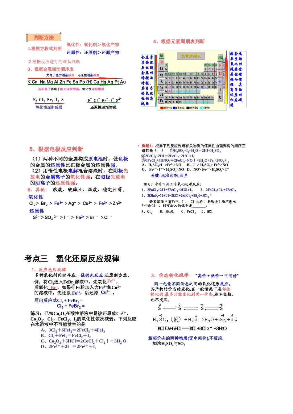 专题一氧化还原反应专题_第2页