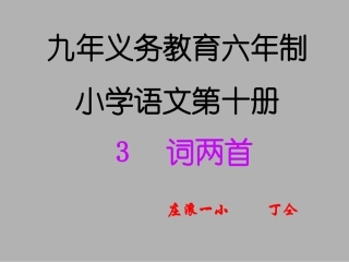 《词两首》课堂演示