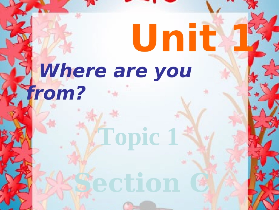 七年级英语上册_unit1_Where_are_you_from课件_仁爱版 (2)_第2页