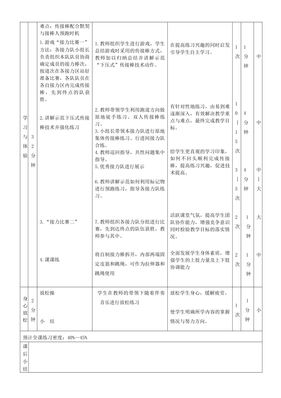 接力跑——下压式传接棒教学设计_第3页