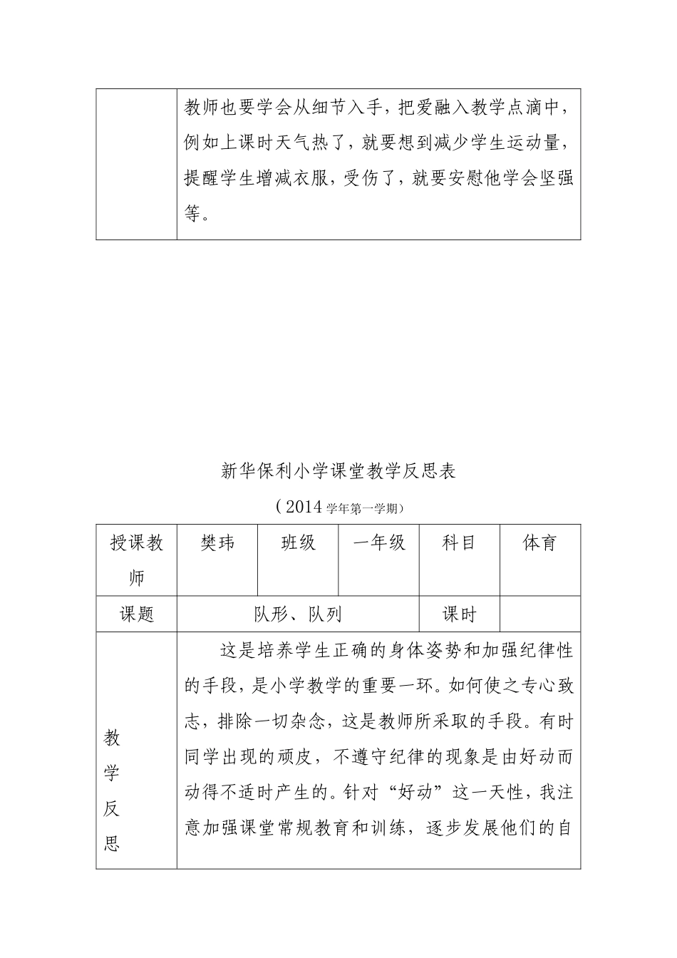 樊玮（课堂教学反思一年级）_第3页