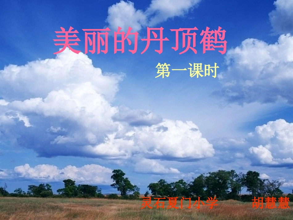 美丽的丹顶鹤第一课时_第1页