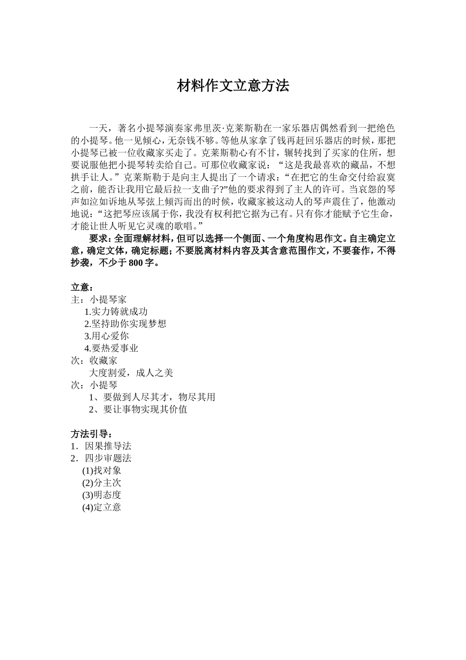 作文立意方法_第1页