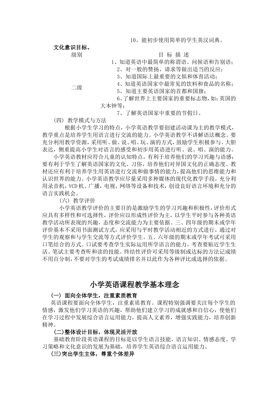 小学英语课程标准研读内容_第3页