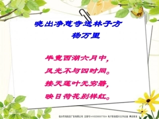 《晓出净慈寺送林子方》课件