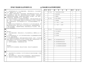鄂教版四下品社计划(1)