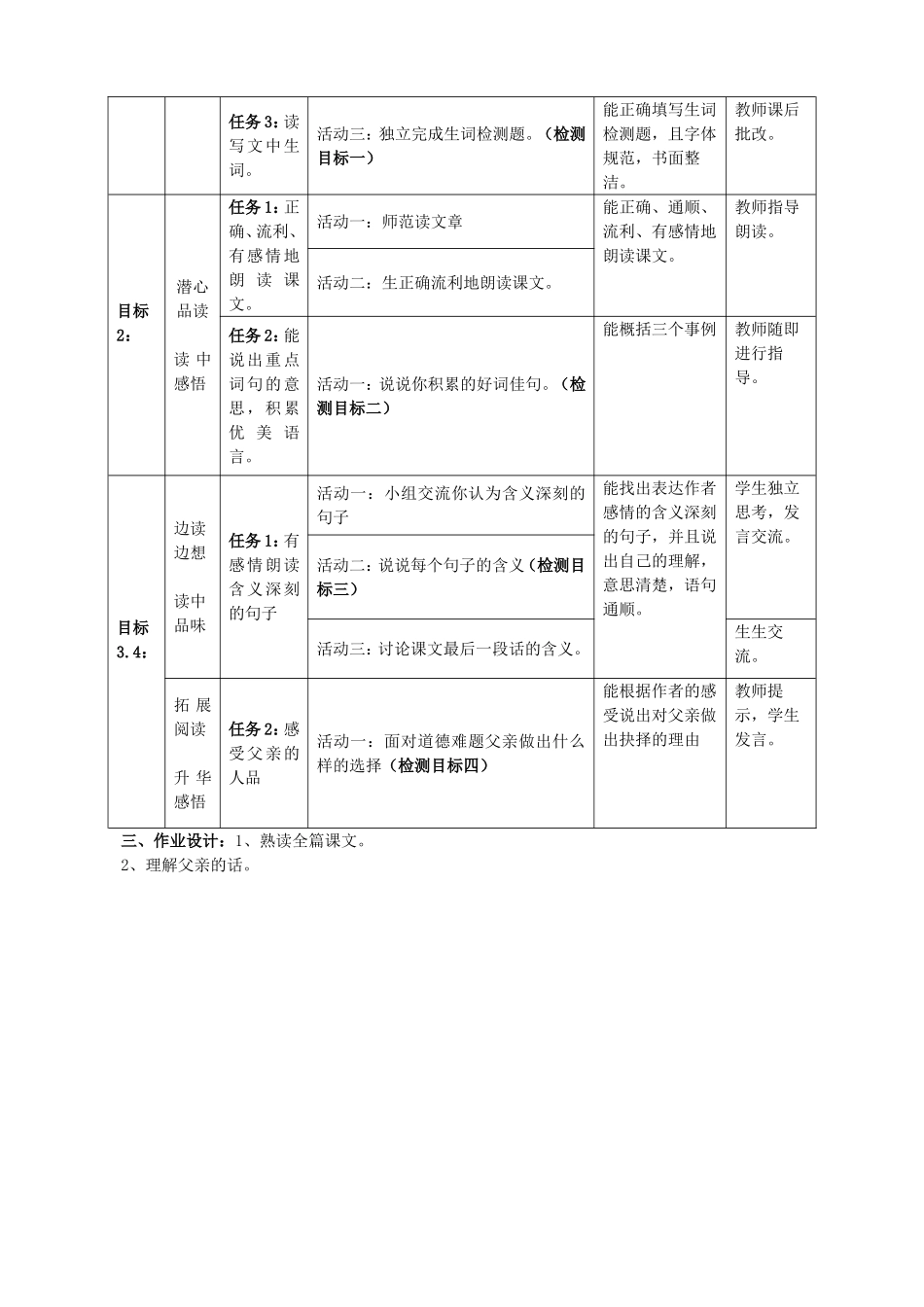 中彩那天表格式教学设计_第2页