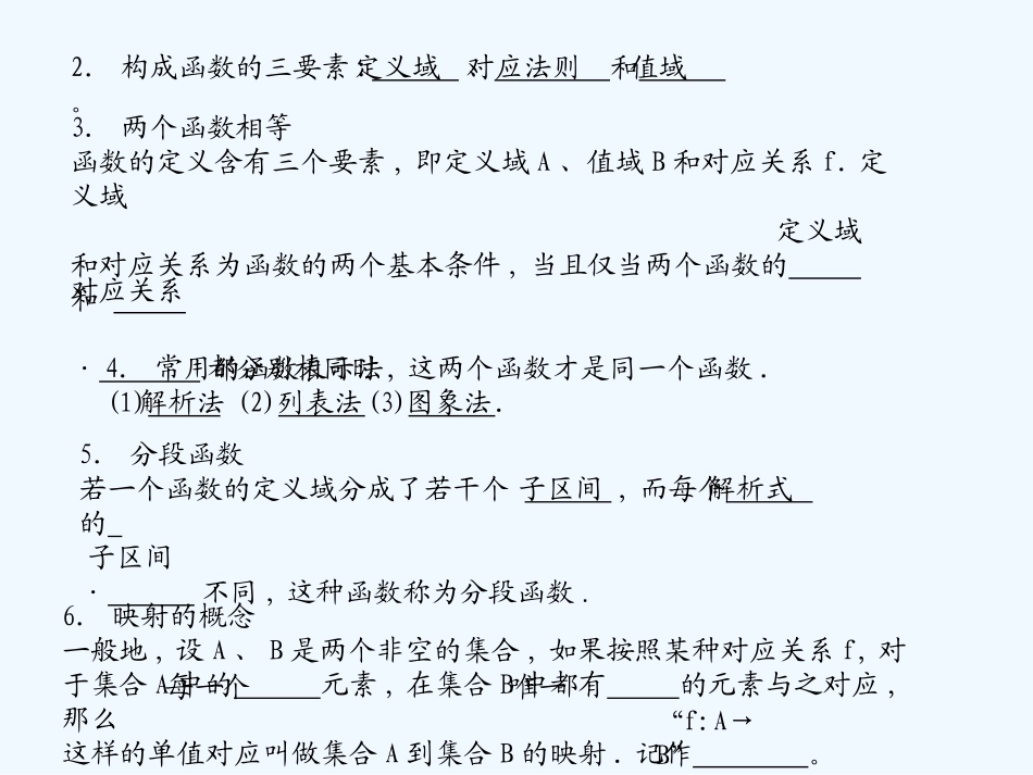 《学案与测评》2011年高考数学总复习 第二单元第一节 函数及其表示精品课件 苏教版_第2页