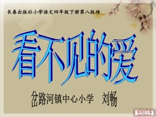 看不见的爱教学课件