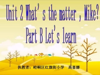 崆峒区红旗街小学—（课件）What’sthematterwithyou？