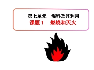《燃烧和灭火》参考课件2