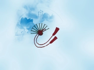 清爽荷花模板