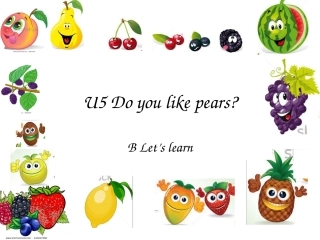 新版pep三年级下Unit5Blet’slearn课件