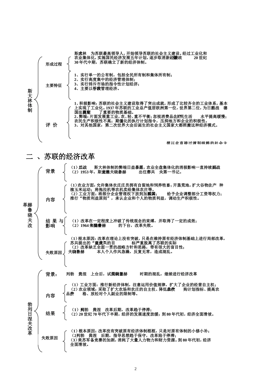 必修二第三单元【岳麓版】【复习学案7】〖知识体系〗_第2页